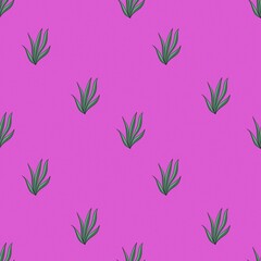 seamless pattern with cartoon plants. Colorful illustration flat style for kids. hand drawing. baby design for fabric, print, wrapper, textile