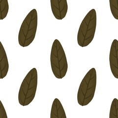 seamless pattern with leaves. season. Colorful illustration, flat style. hand drawing. design for fabric, textile, print, wrapper	