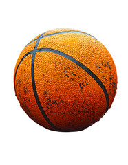 a basketball ball on a black background