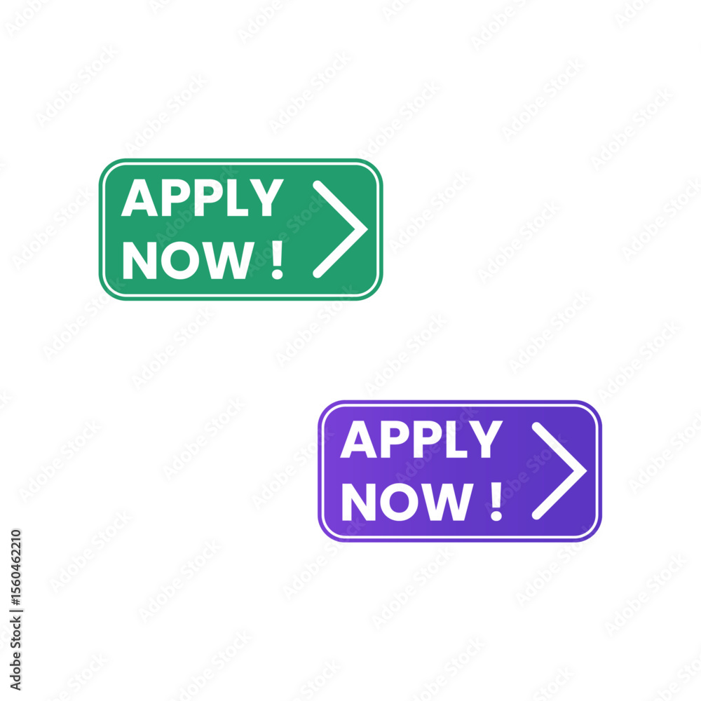 Poster apply now button with finger click icon for online applications and submissions