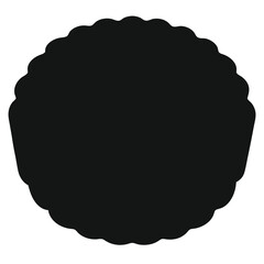 Silhouette of a Delicious Round Cake, Perfect for Bakery Logos and Dessert Menus