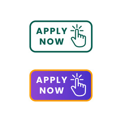 Two apply now buttons with arrows one green and one purple