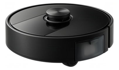 A lightweight robot vacuum featuring a detachable dustbin, suitable for quick clean-ups in a studio apartment.