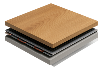 A rapid-heating electric underfloor system for a small studio apartment, designed to reach desired temperatures quickly for immediate comfort.