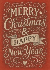 Festive vintage holiday greeting