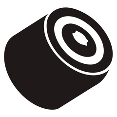 High-Resolution Vector Graphic of a Cylindrical Object, Perfect for Industrial Design or Technical Illustrations