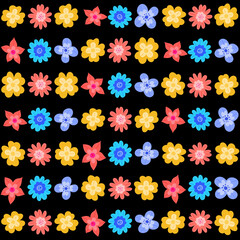 Florar Pattern. Abstract Floral Background Design with Artistic Botanical Elements