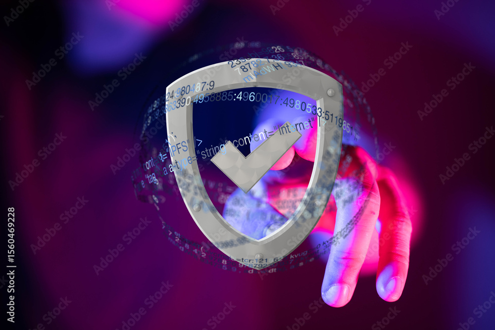 Poster Secure your data with robust cybersecurity measures.  Protect your online presence.