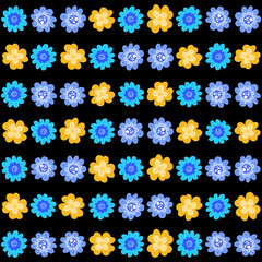 Florar Pattern. Abstract Floral Background Design with Artistic Botanical Elements