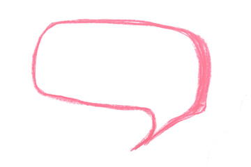 Hand drawn speech bubble colored pencil on transparent background. speech bubble png.	