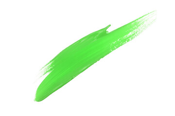 Green watercolor paint brush stroke isolated on transparent background. watercolor png.	