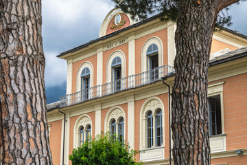 Fototapeta premium Torre Pellice, a town in Piedmont, Italy