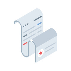 Modern isometric icon of programming file, easy to edit