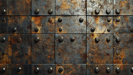 metal iron wall texture background with circle pattern 2