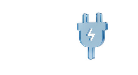 Obraz premium Digital Energy Plug: A sleek, illustrative representation of an electric plug, complete with a bolt of lightning, symbolizes the vital link to power and technology