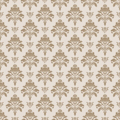 Elegant Damask Seamless Pattern. Vector design for Wallpaper, Fabric, Branding, Packaging, Invitations, Wedding, Home Decor Design