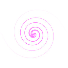 Neon Pink Spiral Glow Effect on transparent background Background – Abstract Twirl Light Shape Illustration
