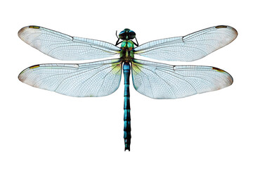 dragonfly isolated on white background PNG, AI GENERATED