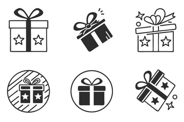 set of christmas icons