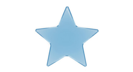 Obraz premium Shining Sky Blue Star: A beautifully rendered sky blue star shines with subtle radiance, offering a touch of celestial elegance to any creative project. 