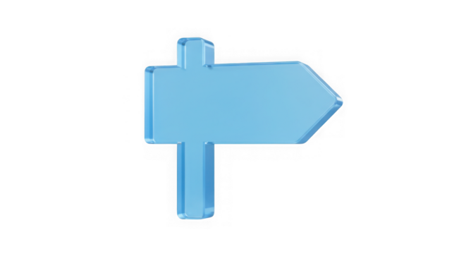 Direction Pointer: A pristine directional sign stands in a minimalist aesthetic, clearly pointing towards an unseen destination, emphasizing guidance and forward progression. 