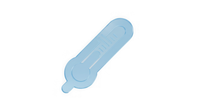 Medical Thermometer: A close-up shot of a light blue medical thermometer, conveying a sense of healthcare.