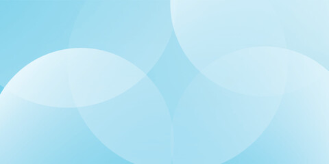 Minimalist banner background, pastel colorful, Light Blue gradations. Circle effect style geometric, abstract background. Vector Illustration