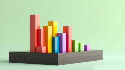 business graph on a white background