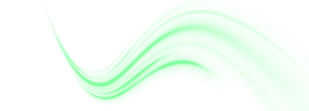 Abstract vector background with glowing green light streaks, laser beams, and motion blur trails on a night highway, showing fast cars racing with speed and dynamic motion.

