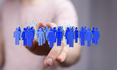 Image depicting a network of people, symbolizing community, connection, and global communication.