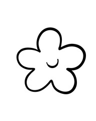 cute smiling daisy doodle