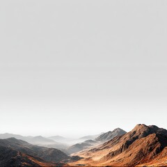 Mountain vista, pale light