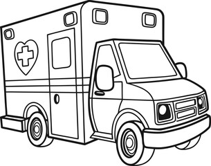Cute Cartoon Vehicles Coloring Book Pages © Kanij