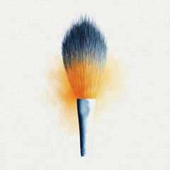 Watercolor makeup brush