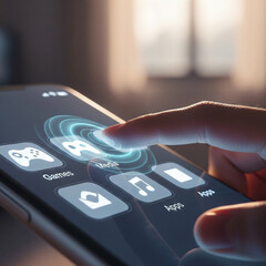 Futuristic Mobile Phone Interface