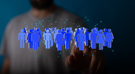 Image of a network connecting people, symbolizing community and global reach.