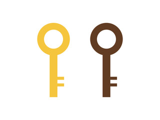 鍵のアイコンのイラストのセット