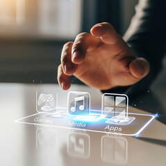 Futuristic Mobile Phone Interface