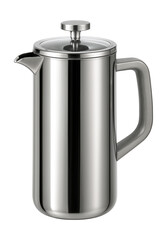 Obraz premium Large capacity French press with a double-wall insulated design, suitable for a family breakfast in a private house.
