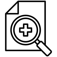 Obraz premium Diagnosis Outline Icon
