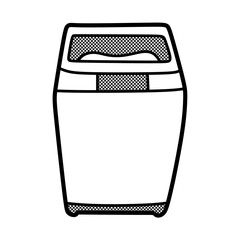 simple top loading washing machine black and white line art