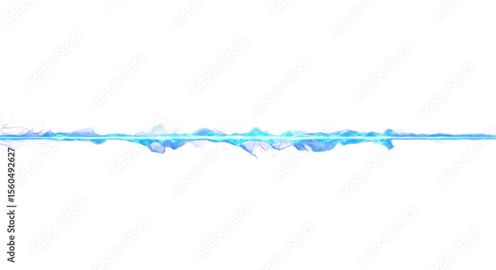 Aufkleber abstract glowing blue line against black background dynamic visual effect isolated transparent backg