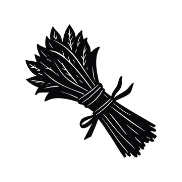 black tied herbs bundle clip art preview