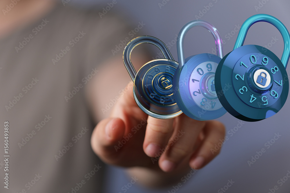 Poster Secure your data with strong passwords and encryption.  Protect your digital assets.