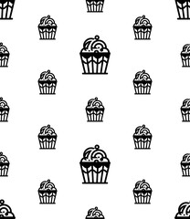 Cupcake Icon Seamless Pattern Y_2310001