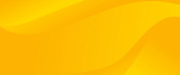 Bright yellow dynamic abstract background. Modern lemon orange color. Fresh template banner for web, pages, sales, events, holidays, parties, and falling. waving shapes with soft shadow