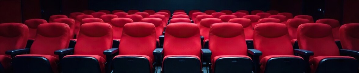 Fototapeta premium Empty Convention Center Seats Await Attendees Modern, Comfortable Chairs in a Large, Light-Filled Hall Ready for a Conference, Meeting, or Seminar