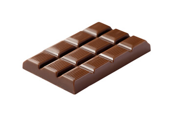 Obraz premium A delicious chocolate bar, isolated on black background.