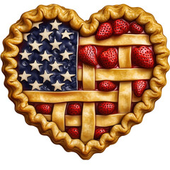 American flag pie