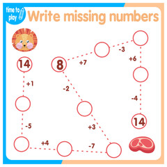 Activities for children. Copy the path. Logical games for children. Vector illustration. Square format of the book funny animals	

